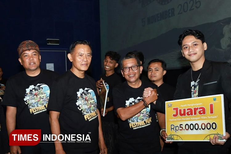 Rangga, Pemain terbaik I dalam Festival Film Pendek 2025. (Foto: Ryan/ TIMES Indonesia)
