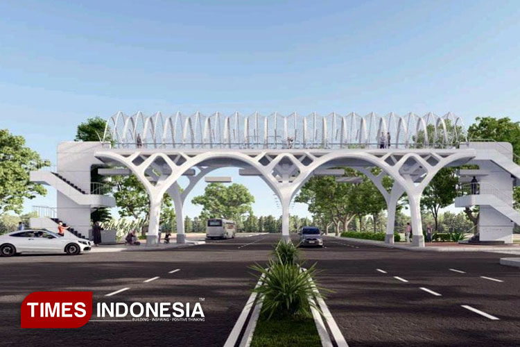 JPO yang akan dibangun di sekitar Alun-alun Majalengka. (FOTO: Pemkab Majalengka for TIMES Indonesia)