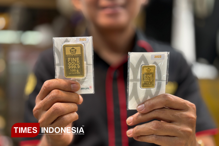 Ilustrasi Emas Antam. Foto: Tria Adha/TIMES Indonesia