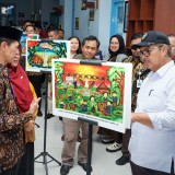 18 Lukisan Terbaik Pameran Seni Yogyakarta-Republik Ceko Dipamerkan di SMPN 16