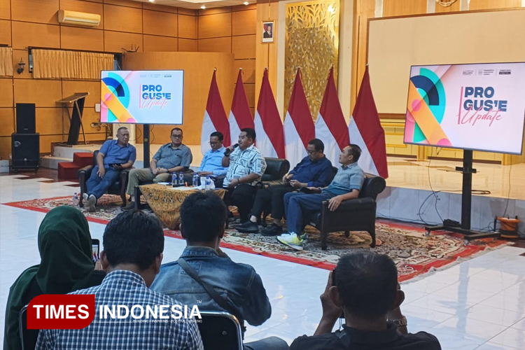 Kepala Dinas Pendidikan Jember Hadi Mulyono, pada Pro Gus'e Update. (Foto: M. Abdul Basid / TIMES Indonesia)