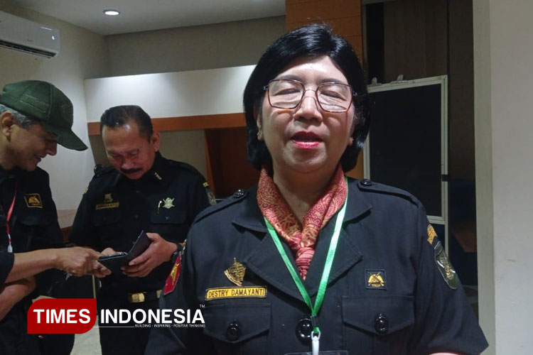 Ketua Umum Mas TRIP Destry Damayanti saat Mukernas di Surabaya, Minggu (9/11/2025). (Foto: Hamida Soetadji/TIMES Indonesia)