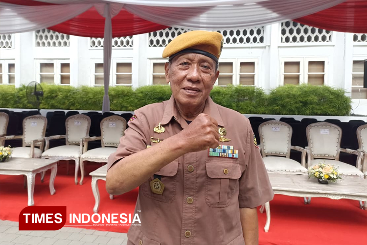 Legiun Veteran Banyuwangi, Kapten (Purn) Kusnari. (FOTO: Ikromil Aufa/TIMES Indonesia)
