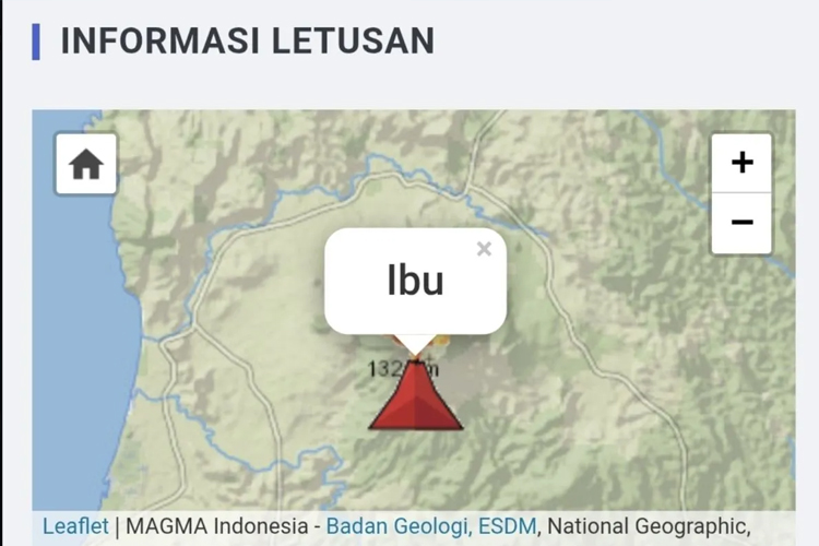 Gunung Ibu Erupsi Lagi, Semburkan Abu Setinggi 200 Meter di Maluku Utara