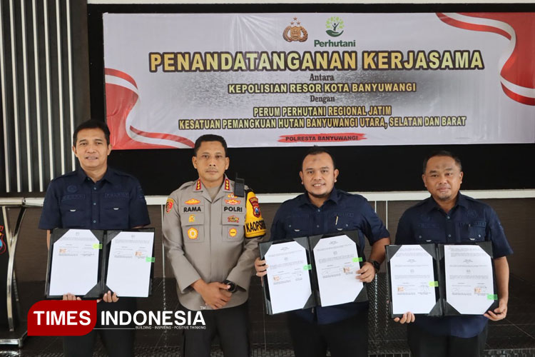 Perhutani dan Polresta Banyuwangi Teken Kerjasama Lindungi Kelestarian Hutan