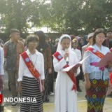 SMPN 1 Taman Gelar Apel dan Pawai Toleransi, Siswa Kenakan Baju Adat