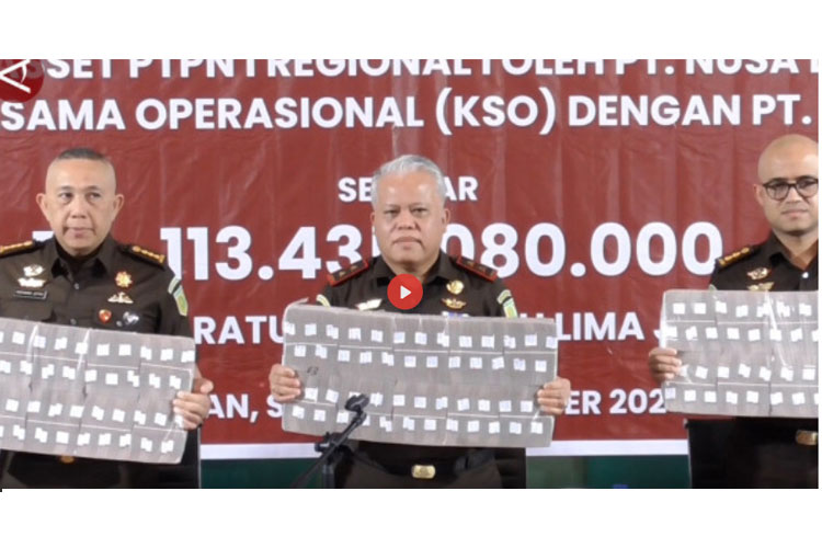 Kejati Sumut Sita Rp113 Miliar Lagi, Total Kerugian Negara Rp263 Miliar dari Kasus Korupsi PTPN I Tuntas Dipulihkan