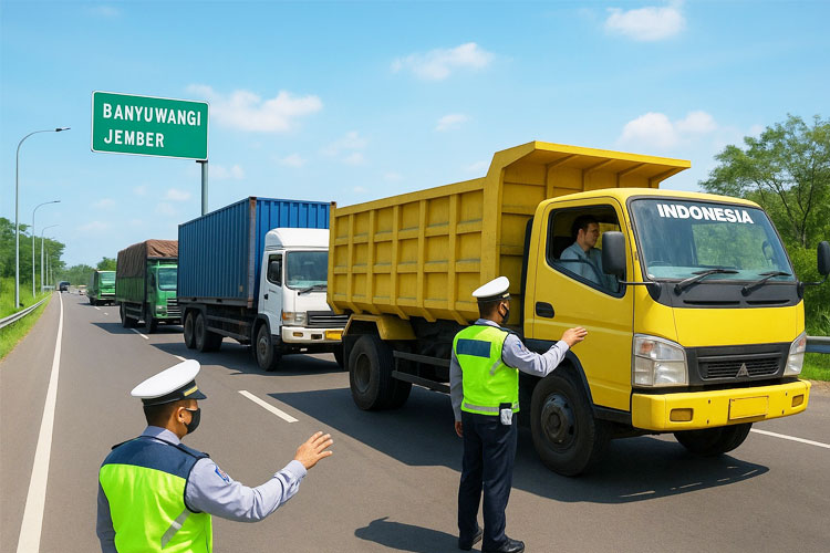 Mulai 19 Desember 2025, Truk Barang Dilarang Lewat di Ruas Jalan Banyuwangi – Jember