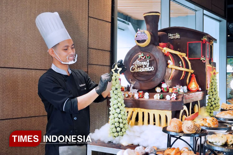Tut Tuuut... Grand Mercure Malang Mirama Pamerkan Kereta dari 60 Kg Cokelat