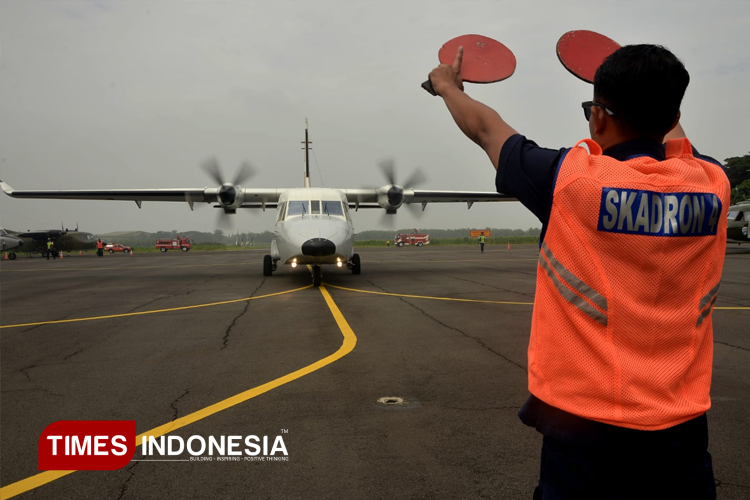 Lanud Abdurahman Saleh Malang Terima Pesawat Casa NC212i untuk Pendidikan Navigator