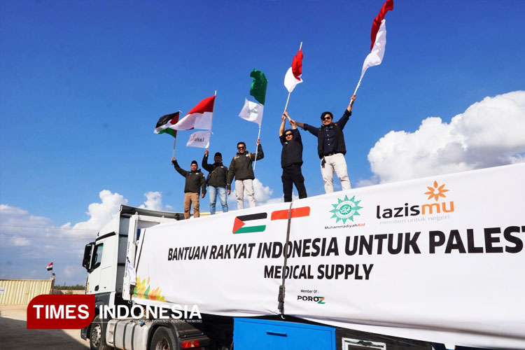 Misi Kemanusiaan RI Tembus Jalur Rafah, Lazismu Kirim 6 Kontainer Bantuan ke Gaza via Mesir