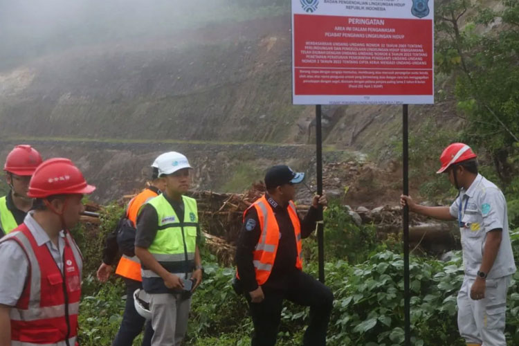 Respons Banjir, KLH Segel Area Perkebunan dan Pabrik Sawit PT TBS di Tapanuli Tengah