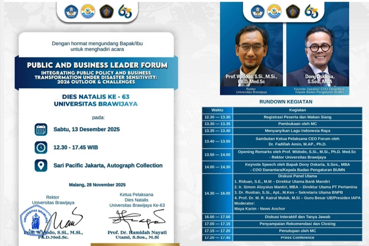 Public and Business Leader Forum UB Hadirkan Sejumlah Tokoh Nasional