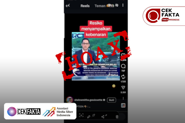 CEK FAKTA: Hoaks! Mantan Menkes Siti Fadilah Supari Alami Kecelakaan Akibat Bom di Tol Jakarta-Cikampek