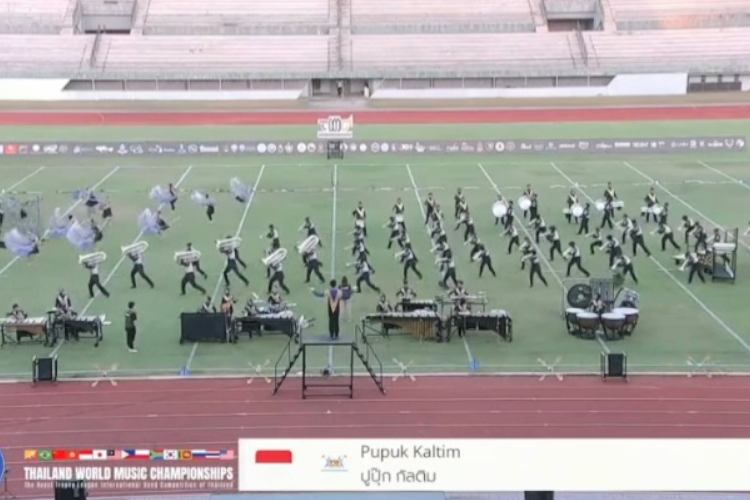 Marching Band Pupuk Kaltim Ukir Prestasi Dunia, Juara Drumline di TWMC 2025 Thailand