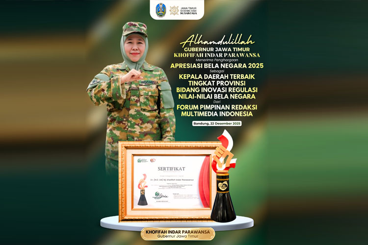 Gubernur Khofifah Raih Penghargaan Kepala Daerah Terbaik dari FPRMI