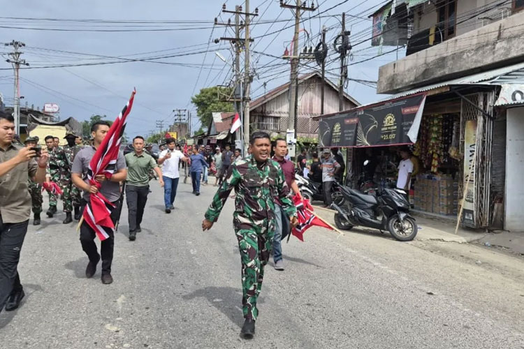 TNI Bubarkan Aksi Pembawa Bendera GAM di Lhokseumawe, Serukan Fokus Kemanusiaan