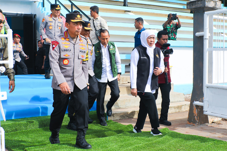 Gubernur Khofifah Dampingi Kapolri di Peletakan Batu Pertama Museum Pahlawan Nasional Marsinah