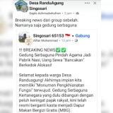 Gedung Serbaguna Desa Randuagung di Malang Diprotes, Diduga Bakal Difungsikan Dapur MBG