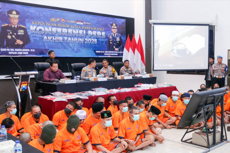 Pengungkapan Kasus Narkoba di Banyuwangi Naik 30 Persen Selama 2025