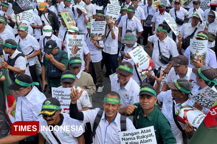 Serikat Pekerja PTPN di Ijen Bondowoso Demo Soal Kepastian Keamanan