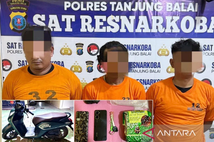 Satu Kilogram Sabu Digagalkan, Polres Tanjungbalai Ringkus Tiga Pengedar di Tengah Transaksi