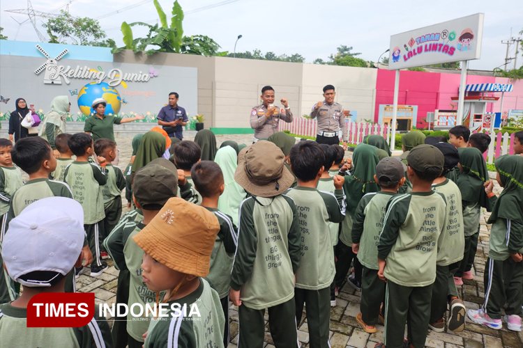 Satlantas Polres Majalengka Ajarkan Anak Usia Dini Mengenal Rambu Lalu Lintas