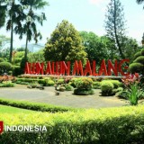 Pekerja Kebut Finishing Alun-Alun Merdeka Malang Jelang Peresmian