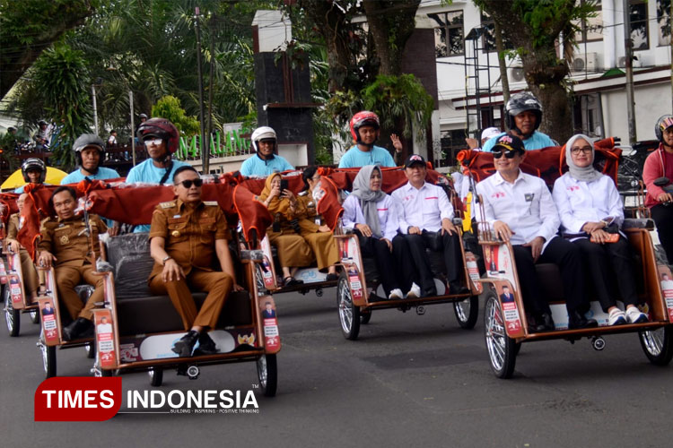 200 Becak Listrik Pemberian Prabowo Disulap Jadi Becak Wisata Kota Malang