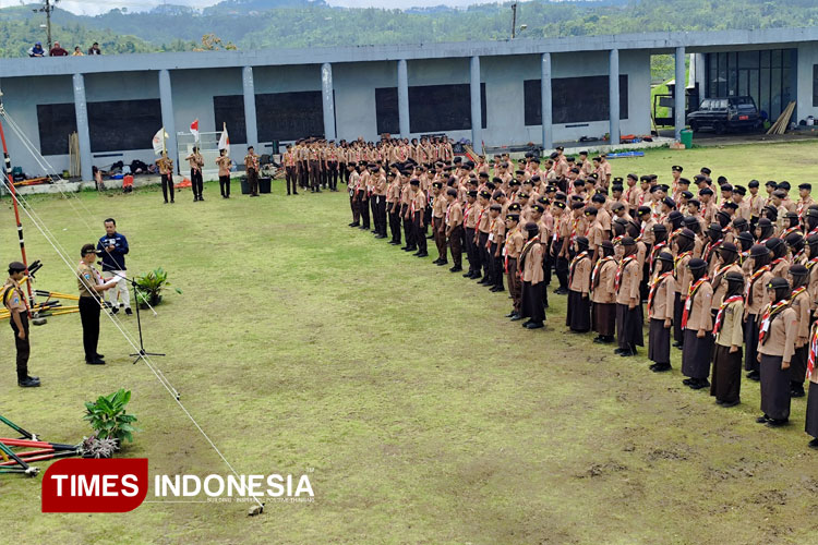 Tanamkan Karakter dan Kepedulian Sosial, Pramuka SMKN 1 Nawangan Pacitan Gelar Kemah Bakti