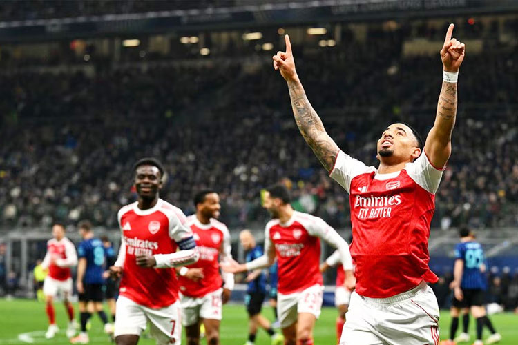 Arsenal ke Fase Gugur Liga Champions, Gabriel Jesus Jadi Bintang di San Siro