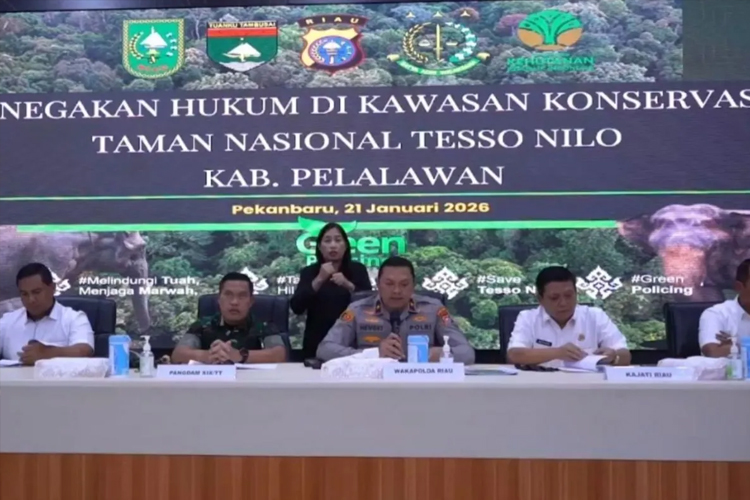 Polisi Bongkar Praktik Penguasaan Lahan Ilegal TN Tesso Nilo: Sawit Berumur hingga 16 Tahun Ditanam di Kawasan Lindung