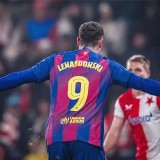 Lewandowski Cetak Sejarah, Barcelona Tekuk Slavia Prague 4-2