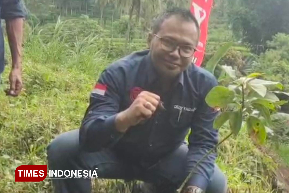 Kader PDIP Bondowoso Tanam Bibit Pohon Produktif di Titik Rawan Bencana
