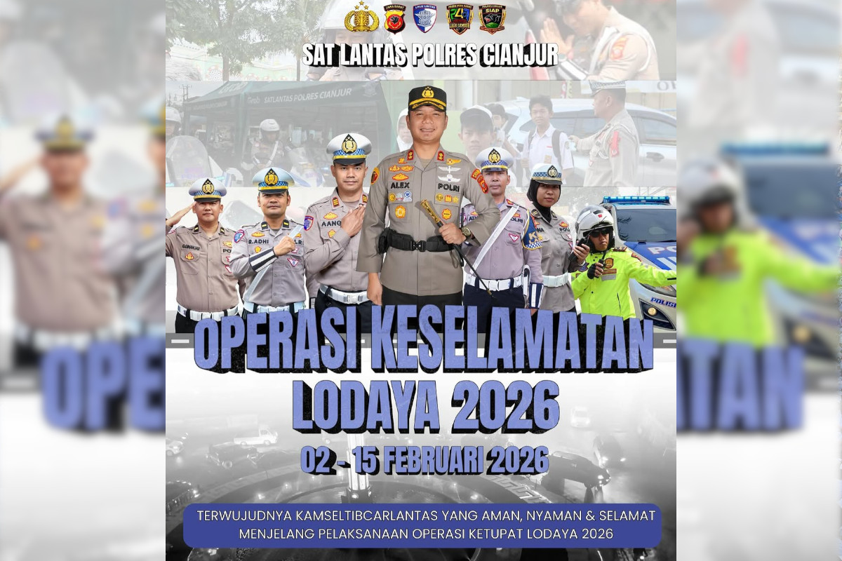 Sat Lantas Polres Cianjur Gelar Operasi Keselamatan Lodaya 2026 Selama Dua Pekan