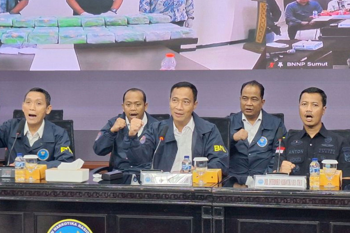 BNN RI Bongkar Penyelundupan 160 Kg Sabu dan 200 Kg Ganja Jaringan Internasional