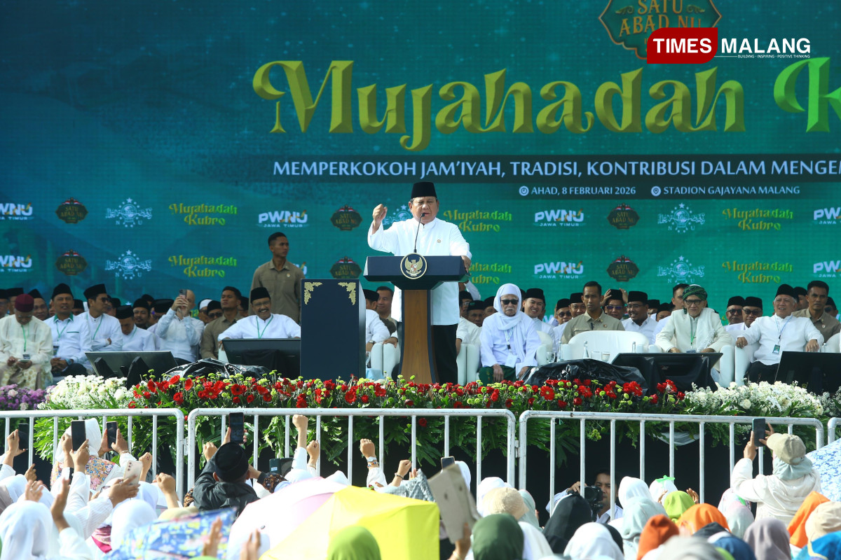 “Boleh Bersaing, tapi Pemimpin Harus Rukun” Pesan Prabowo di 1 Abad NU