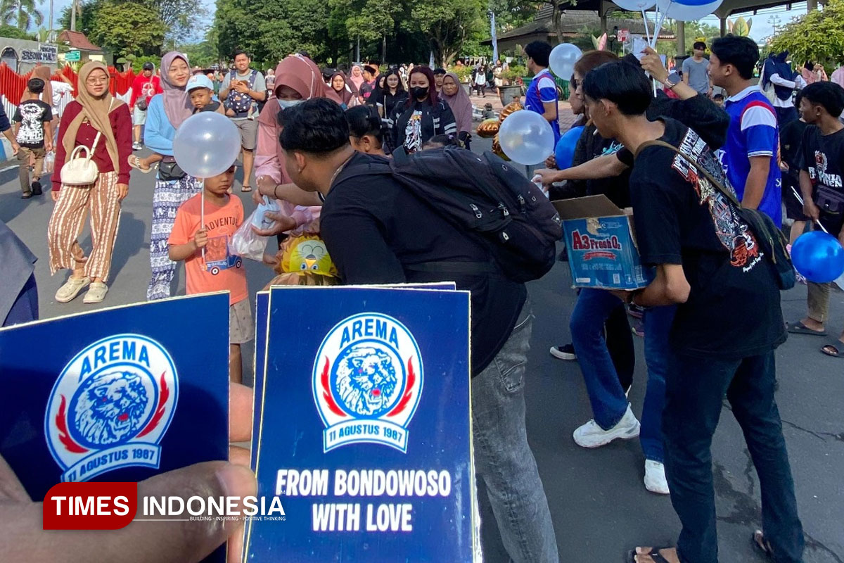 Bangun Citra Positif, Aremania Bondowoso Raya Berbagi di CFD
