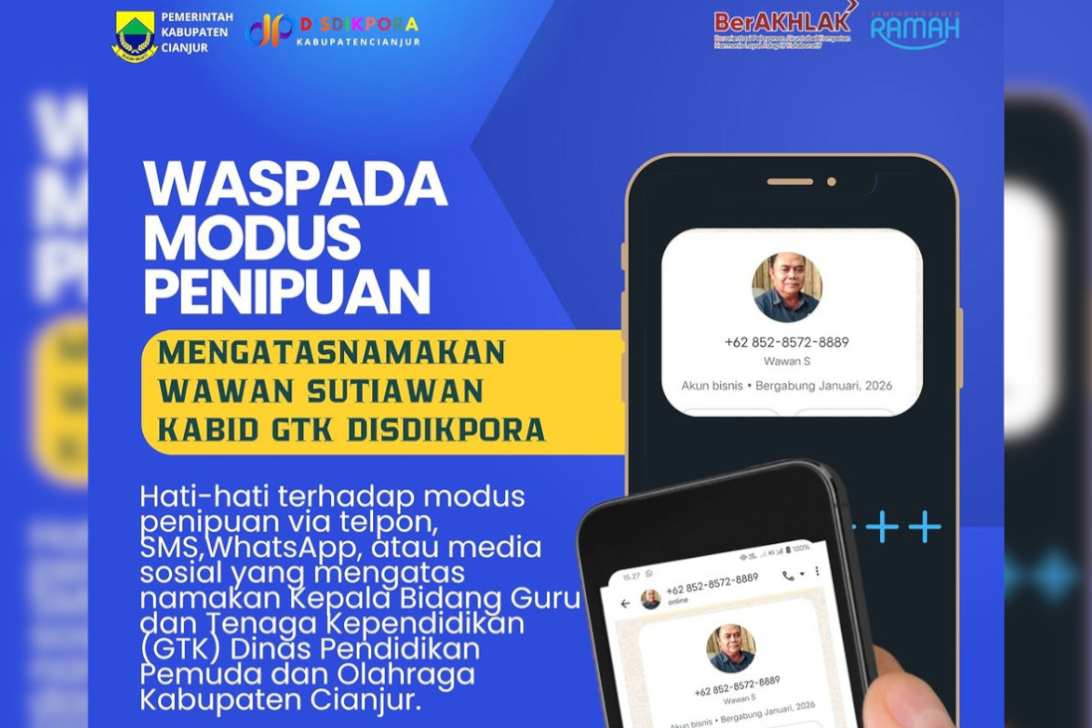 Waspada Modus Penipuan Catut Nama Pejabat Disdikpora Cianjur Melalui Undangan Seminar Fiktif