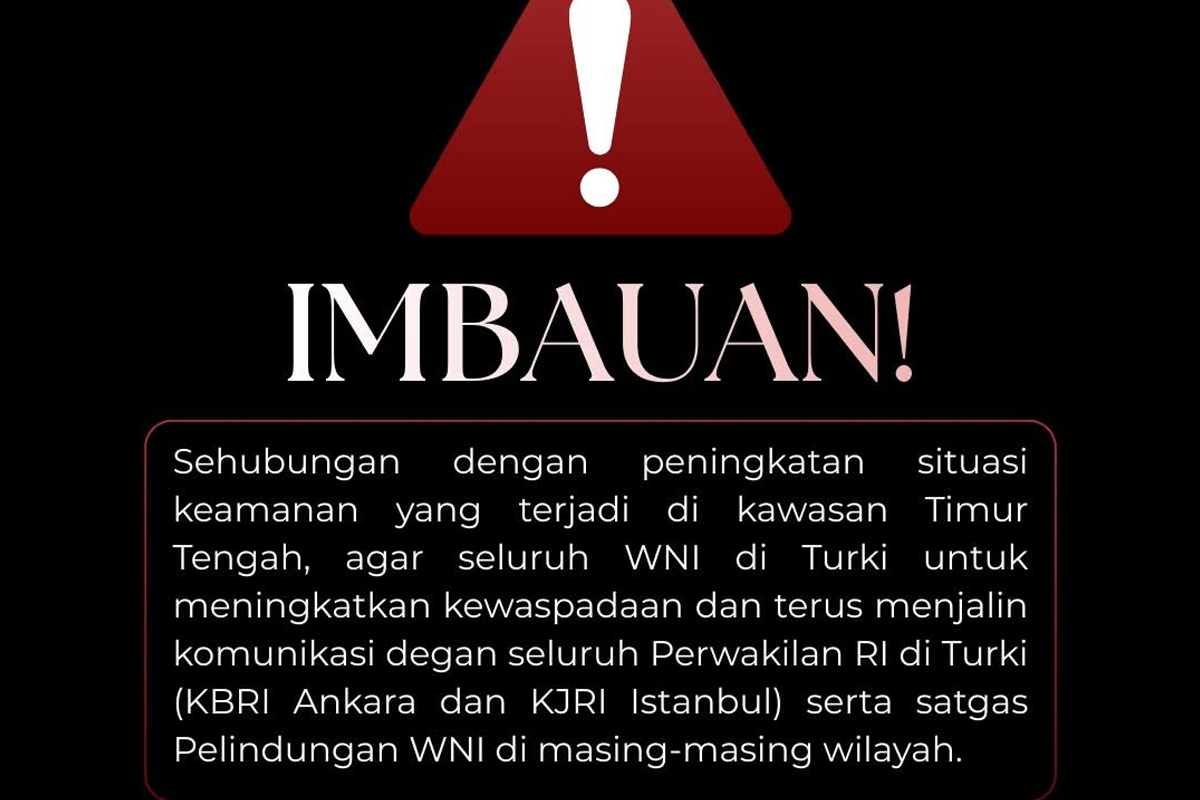 Timur Tengah Memanas, KBRI Ankara Minta WNI di Turki Waspada